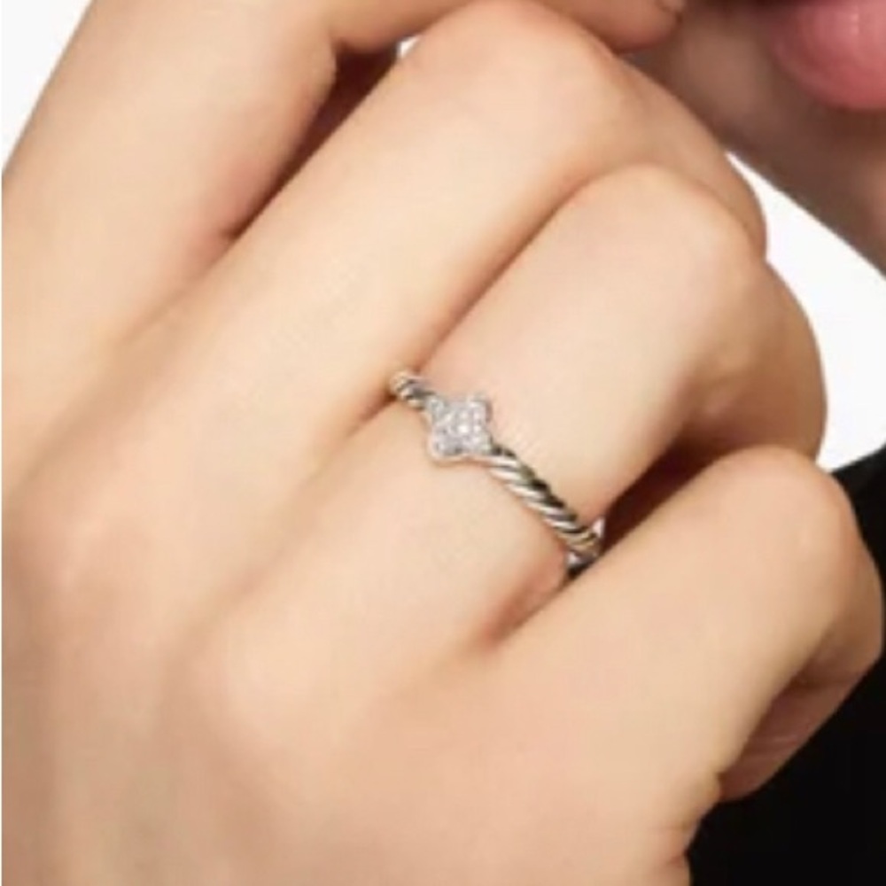 David Yurman Cable Collectibles Quatrefoil StackRing